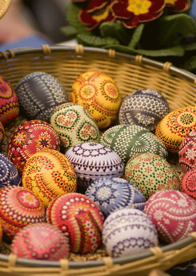 Panier oeufs de paques